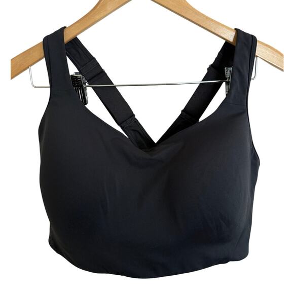 Lululemon All Powered Up Black Sportsbra Adjustable Straps Wireless Workout-40G - Picture 1 of 4